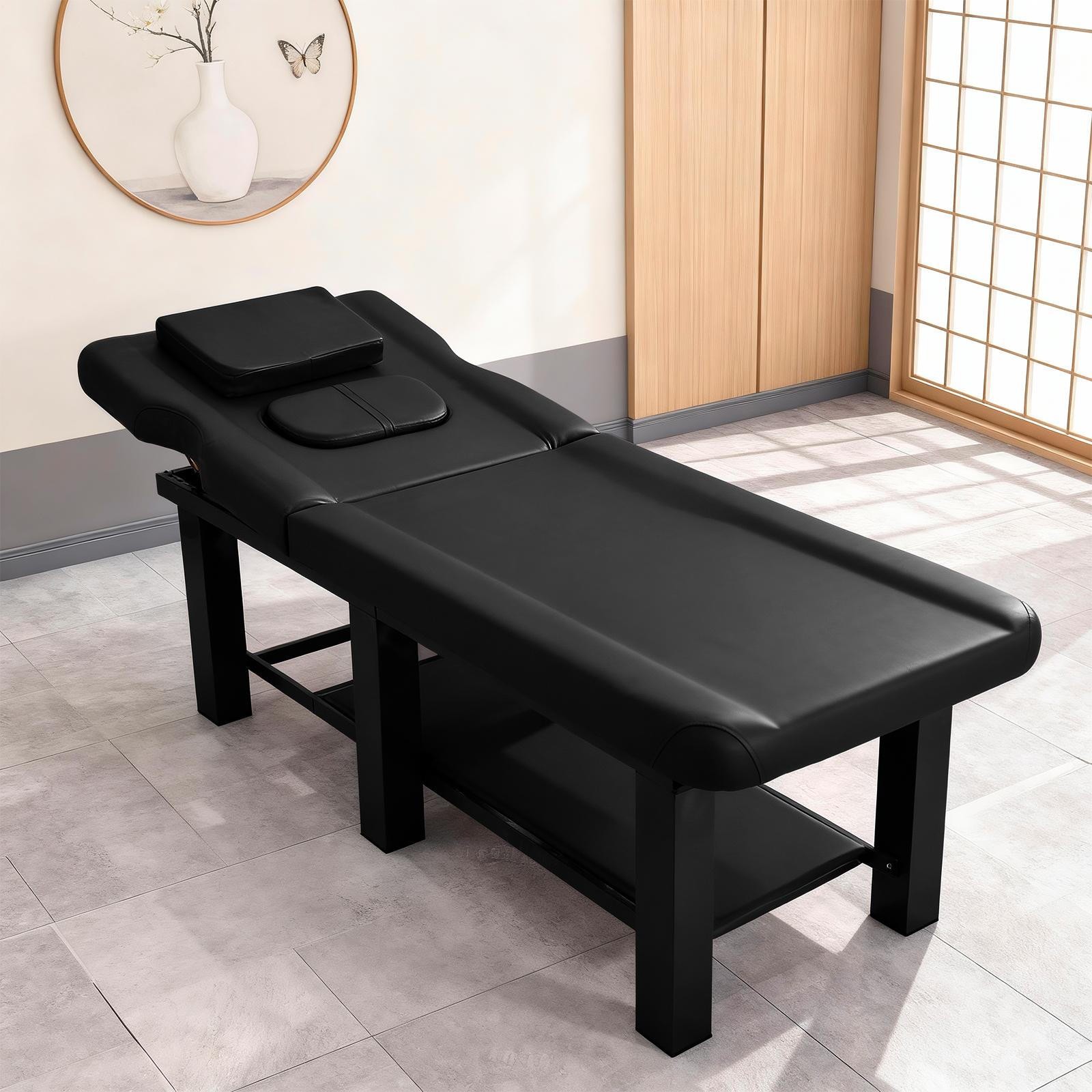 Stationary Massage Table PU Leather for Physical Therapy & Spa
