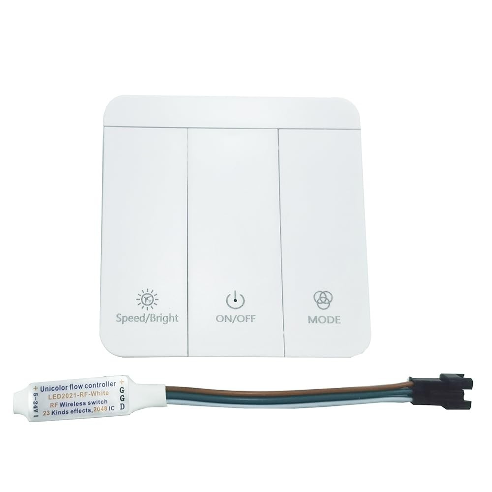 DC5-24V WS2811 Running Water Flowing LED Light Strip Controller 3Key RF Button