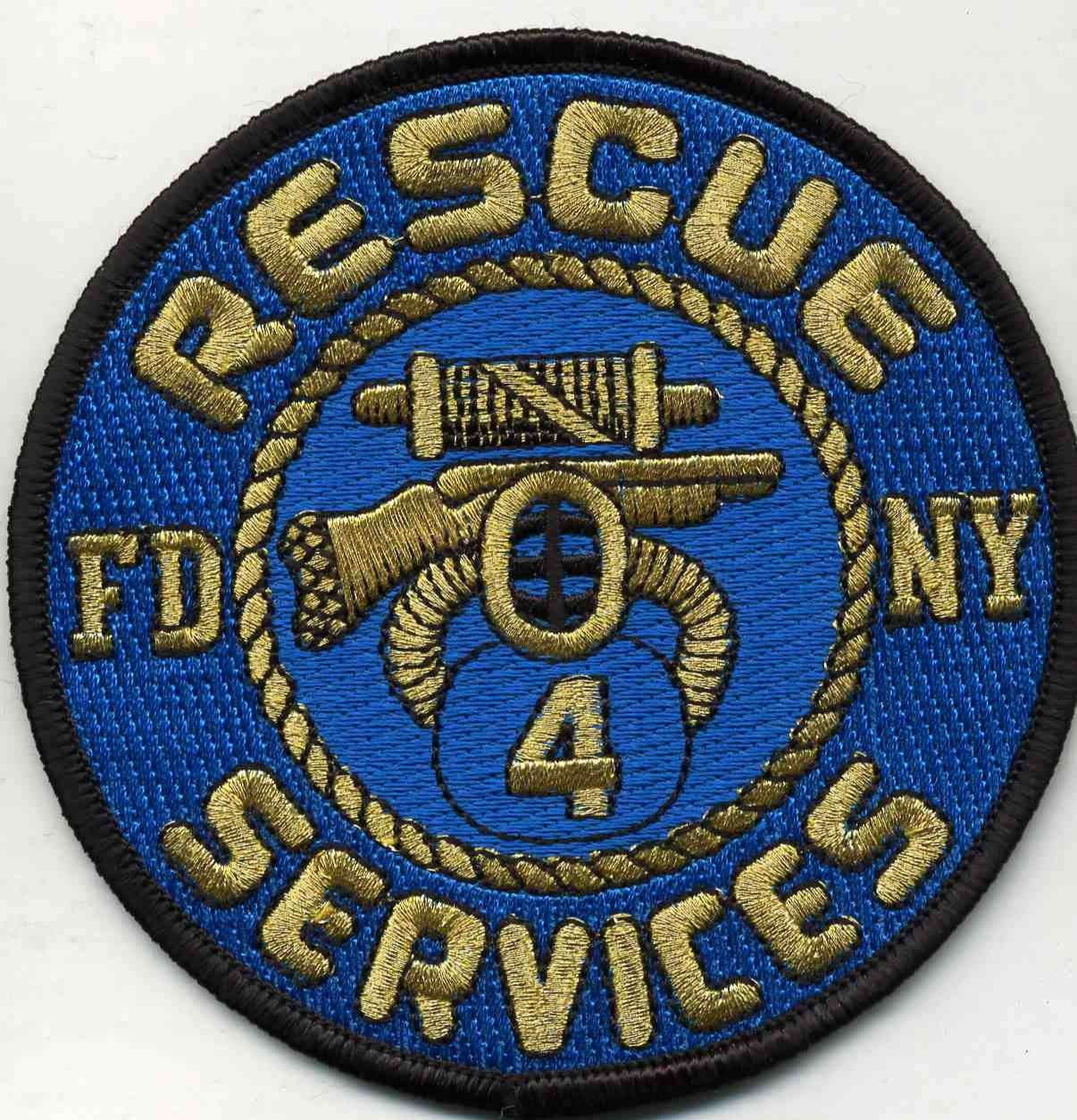 New York City - FDNY Rescue - 4 "SERVICES-dark blue", NY (4" round) fire patch