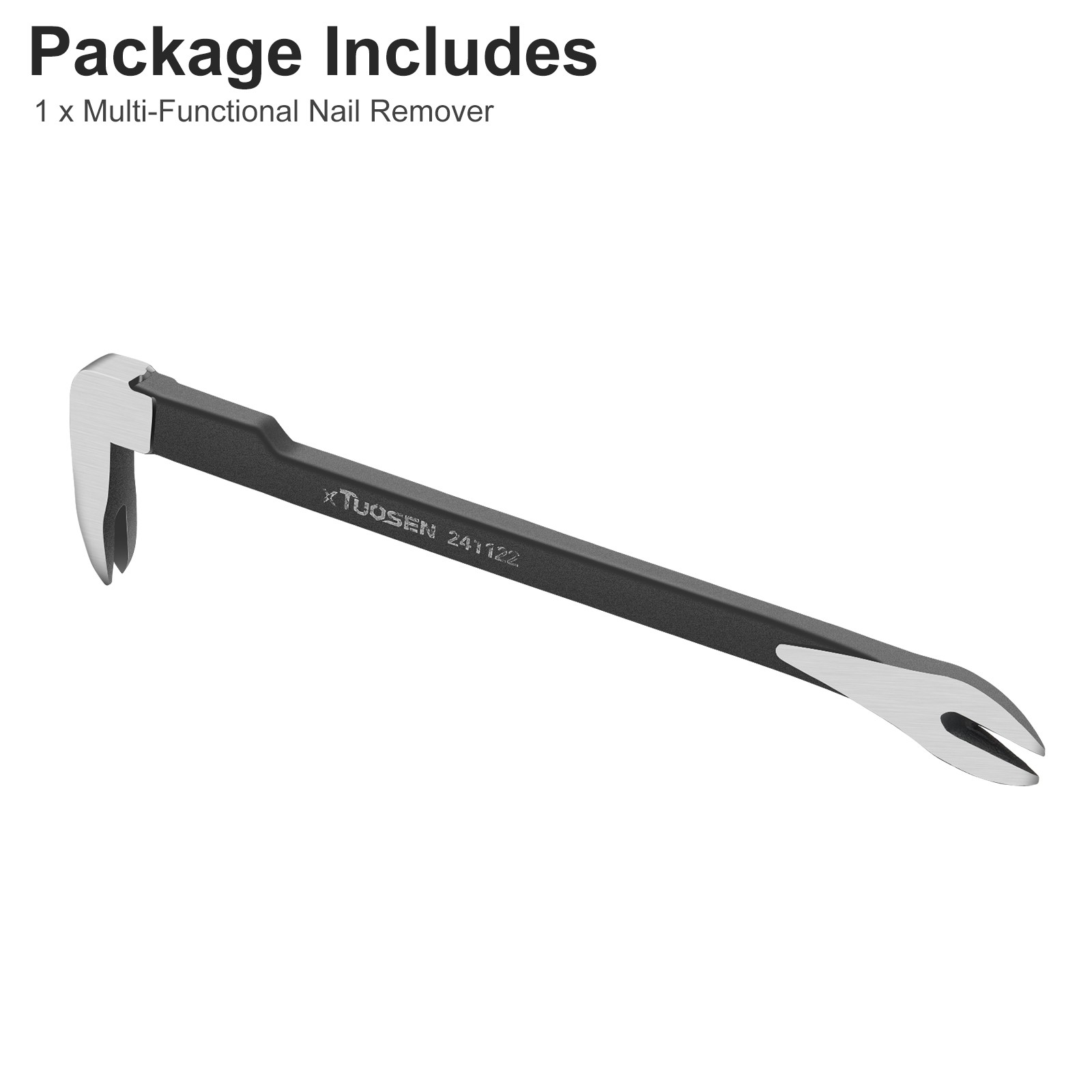 10" Nail Extractor Multi-Functional Pry Bar Nail Puller Tool for Concrete Wood