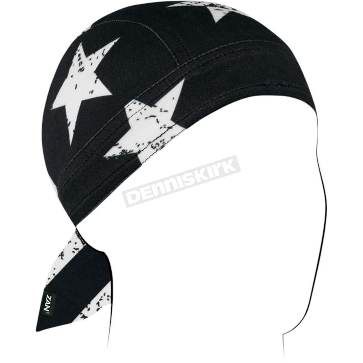 Zan Headgear Black/White Sportflex Flydanna - ZL091