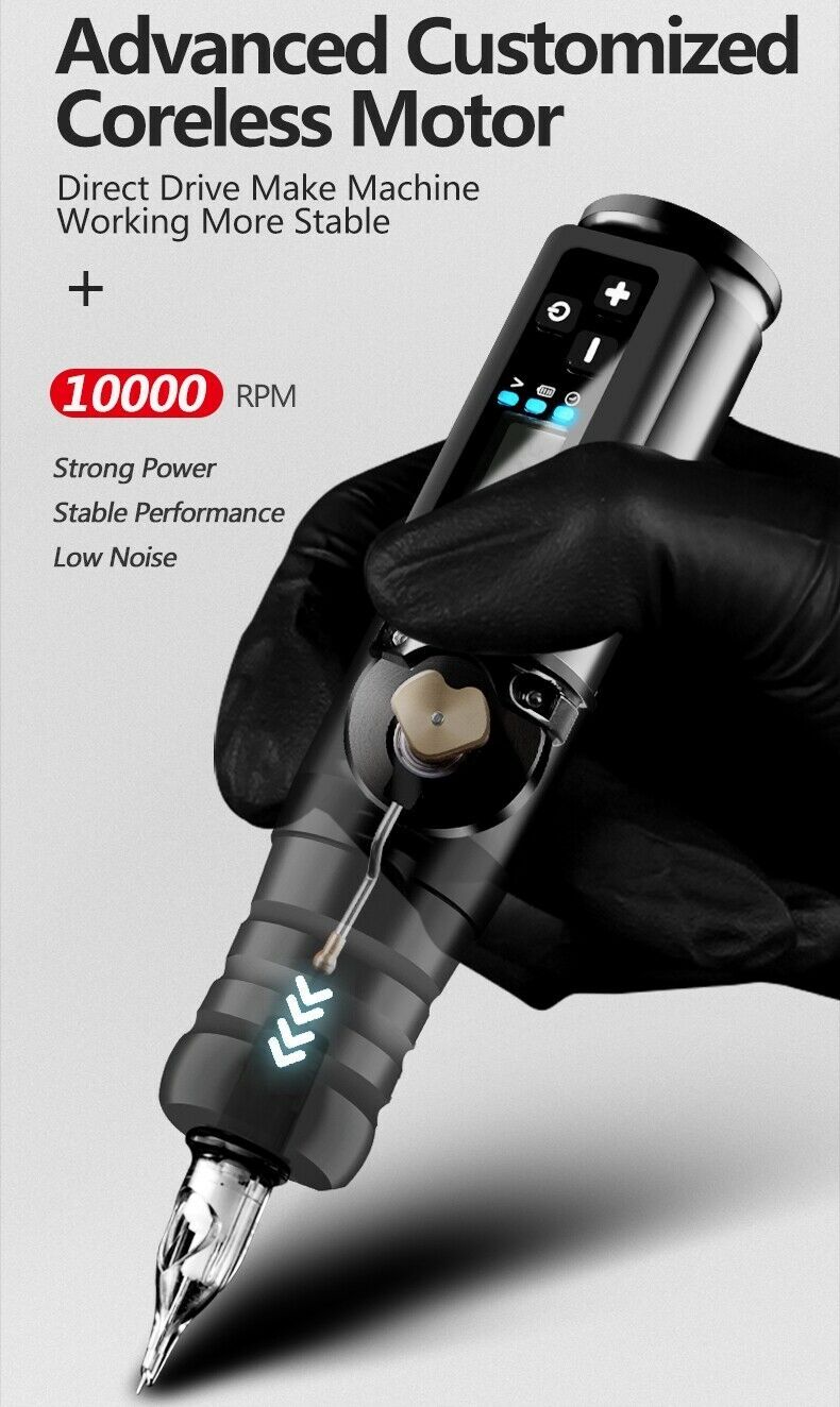 Archer Wireless Tattoo Rotary Pen Machine Precise Control Battery Coreless Motor