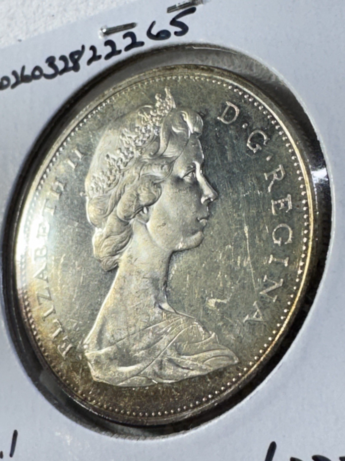 1965 Canada $1 Silver Coin Blunt 5 Small Beads