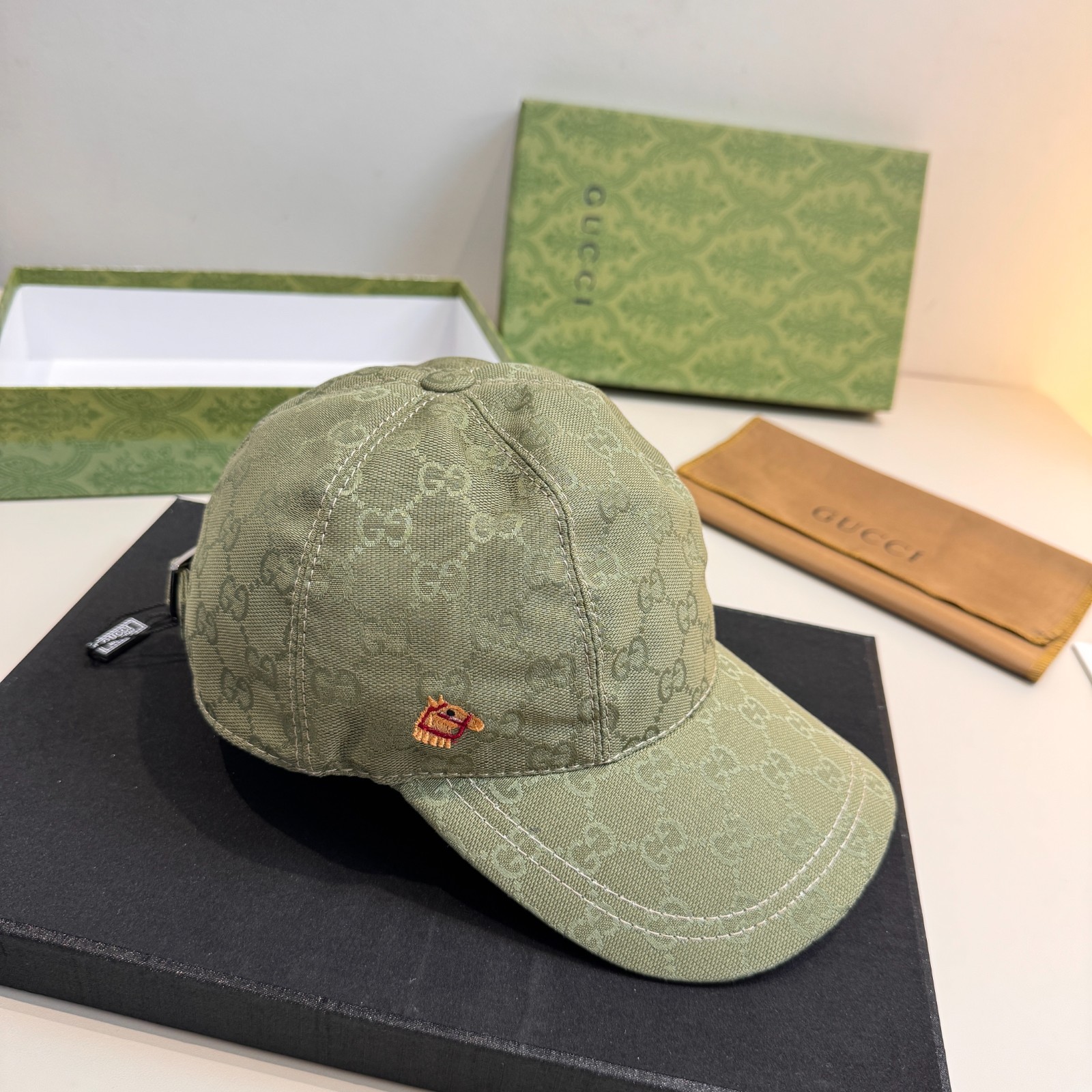 Moncler Unisex Embroidered Green Baseball Cap