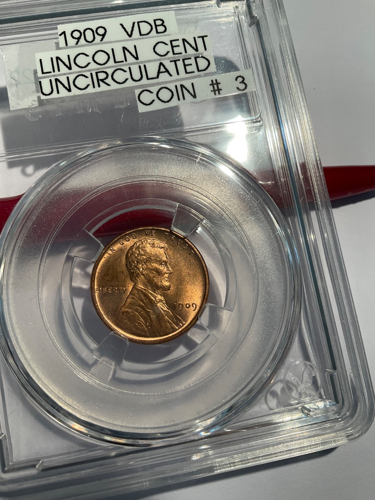 1909 VDB LINCOLN CENT COIN # 3