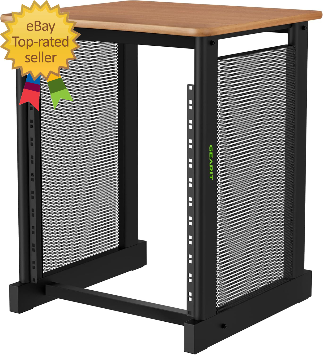 12U Audio Rack with Flat Top for 19" Studio Gear  AV Equipment  Server Racks
