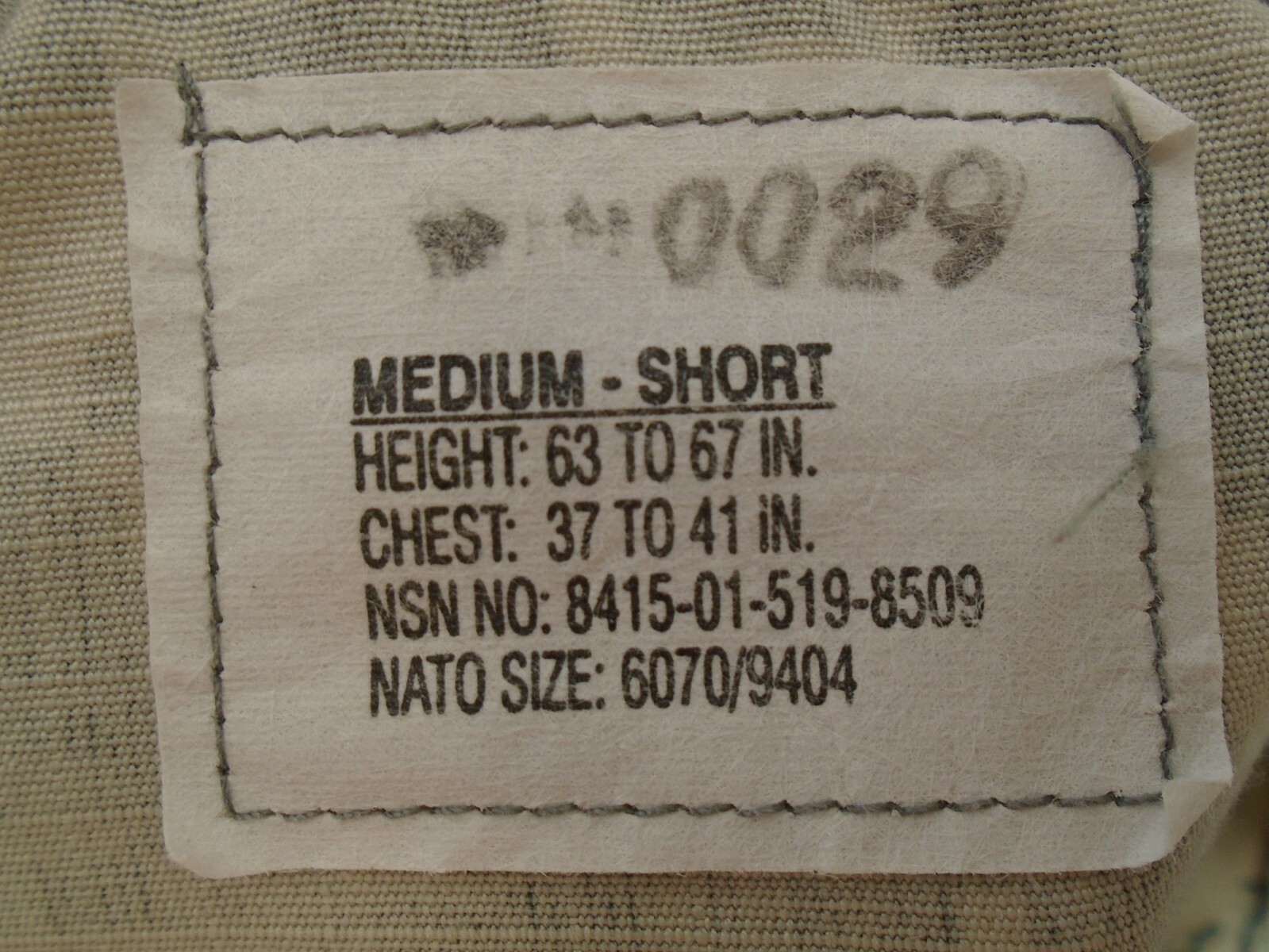 USGI US Army Combat Uniform ACU Coat Shirt Wind Resistant Medium Short 2003 63-G
