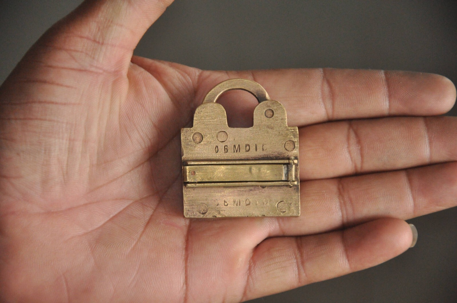 Vintage Brass Unique Shape Tricky/Puzzle Handcrafted Padlock