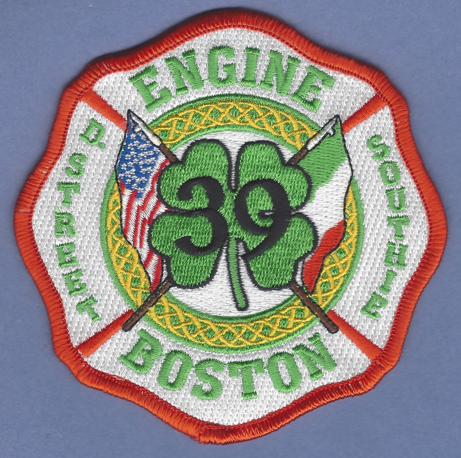 BOSTON ENGINE COMANY 39 FIRE PATCH SHAMROCK