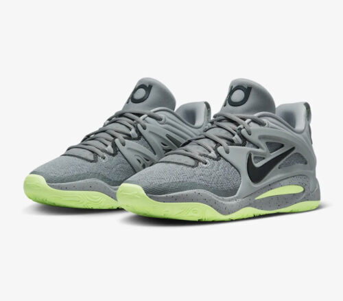 Nike KD15 TB Wolf Grey Volt Yellow Basketball Kevin Durant DO9826-001 Mens Size