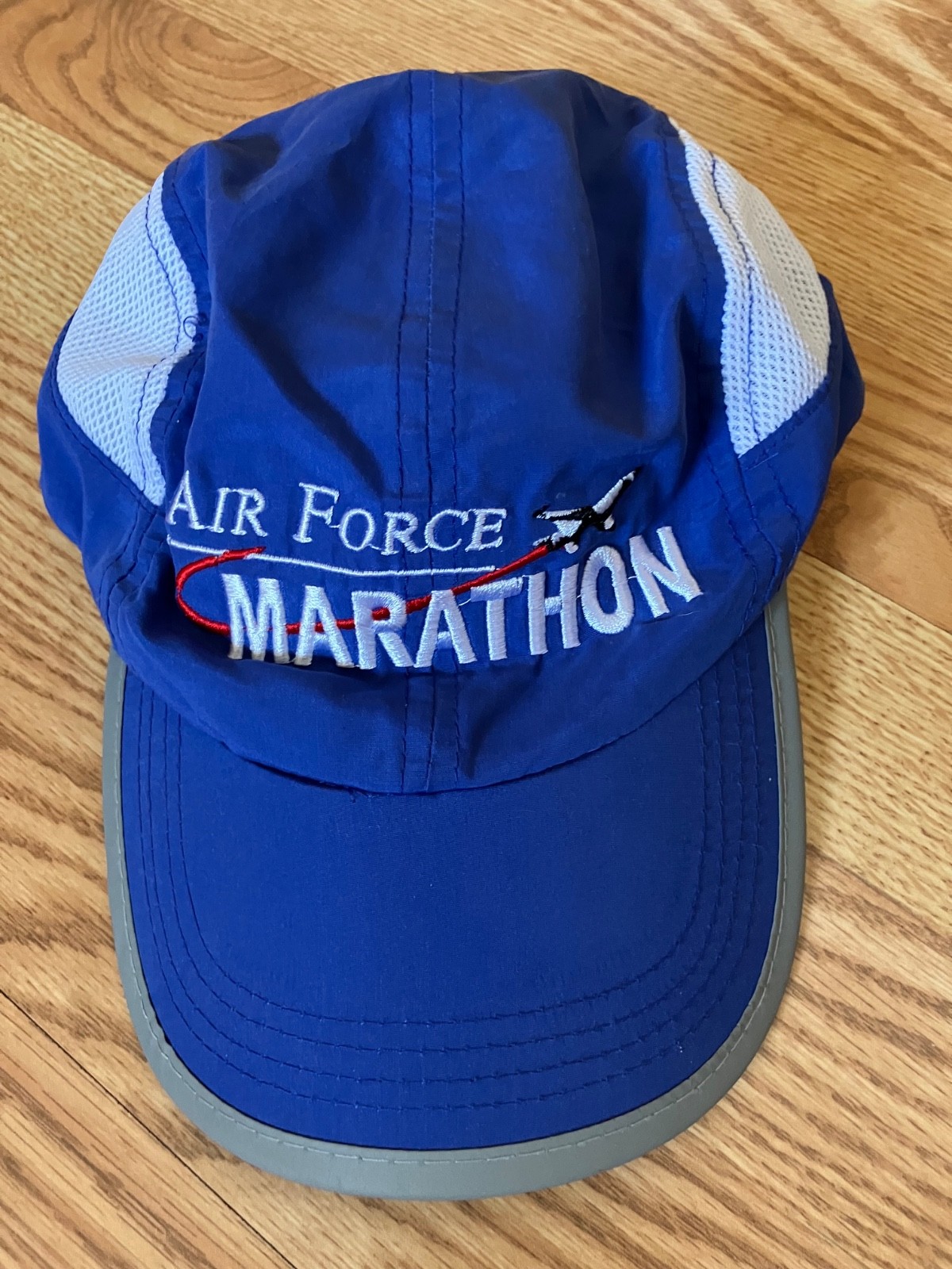 Official Air Force Marathon Hat Blue and White, Reflective-- Ships Free