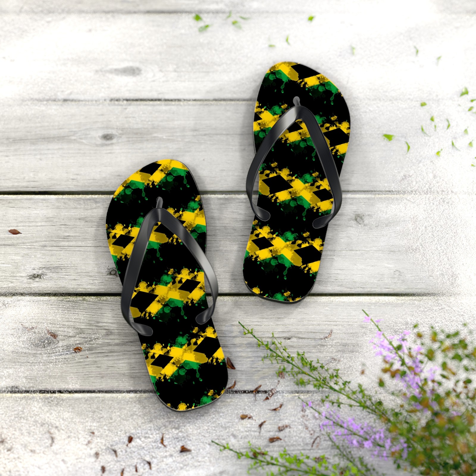 Jamaica All Over Print Summer Wear Flip Flops