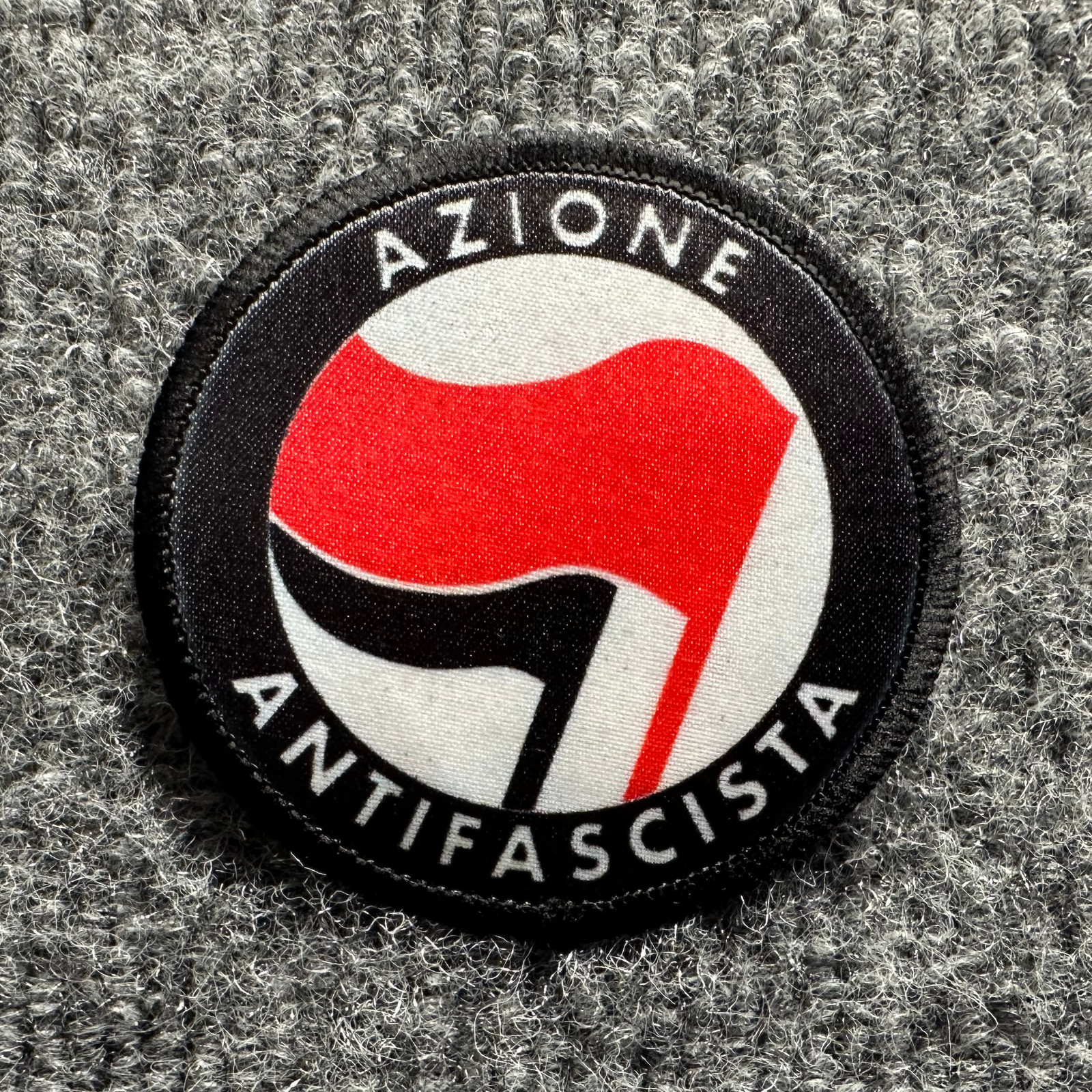 Anti-Fascist Morale Patch Hook & Loop Euro Italian Antifa Logo