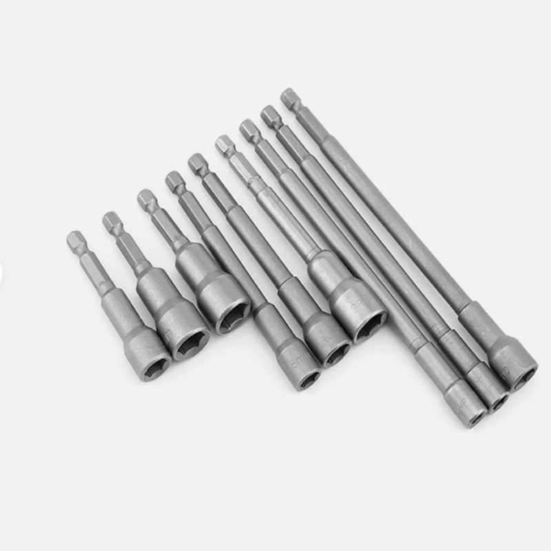 1/4" Metric Hex Magnetic Nut Driver Socket 6mm-24mm Extra Long Impact Drill Bits