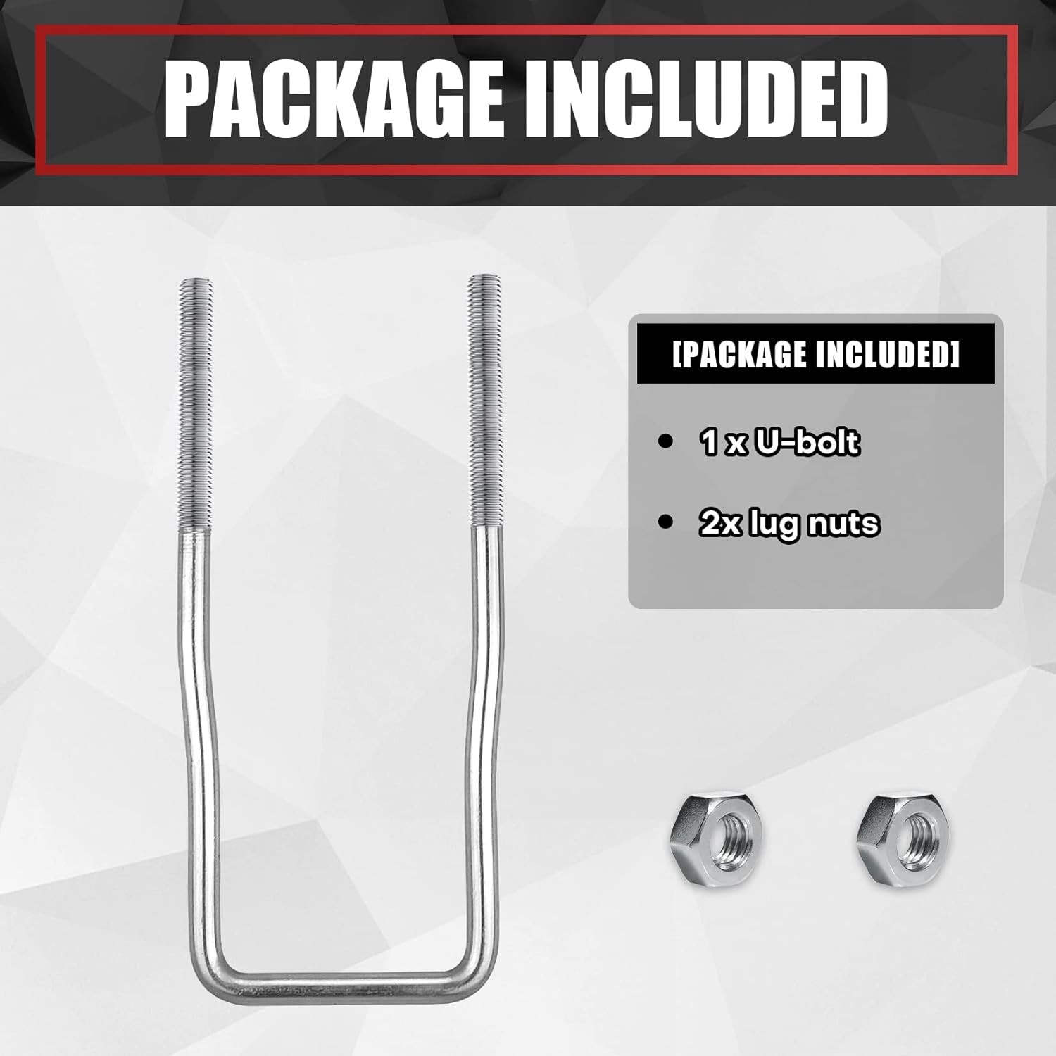 U-Bolt Trailer Spare Tire Bracket, Spare Tire Carrier Galvanized Threaded Spare