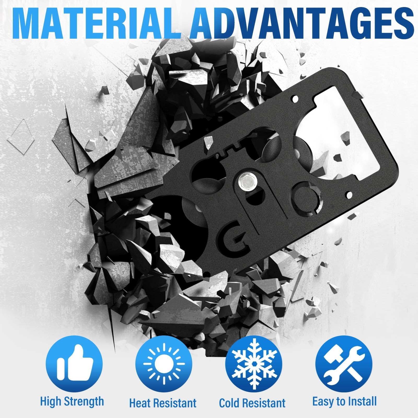 Front Bumper License Plate Mount Compatible with Ford Mustang 2015-2023, No D...