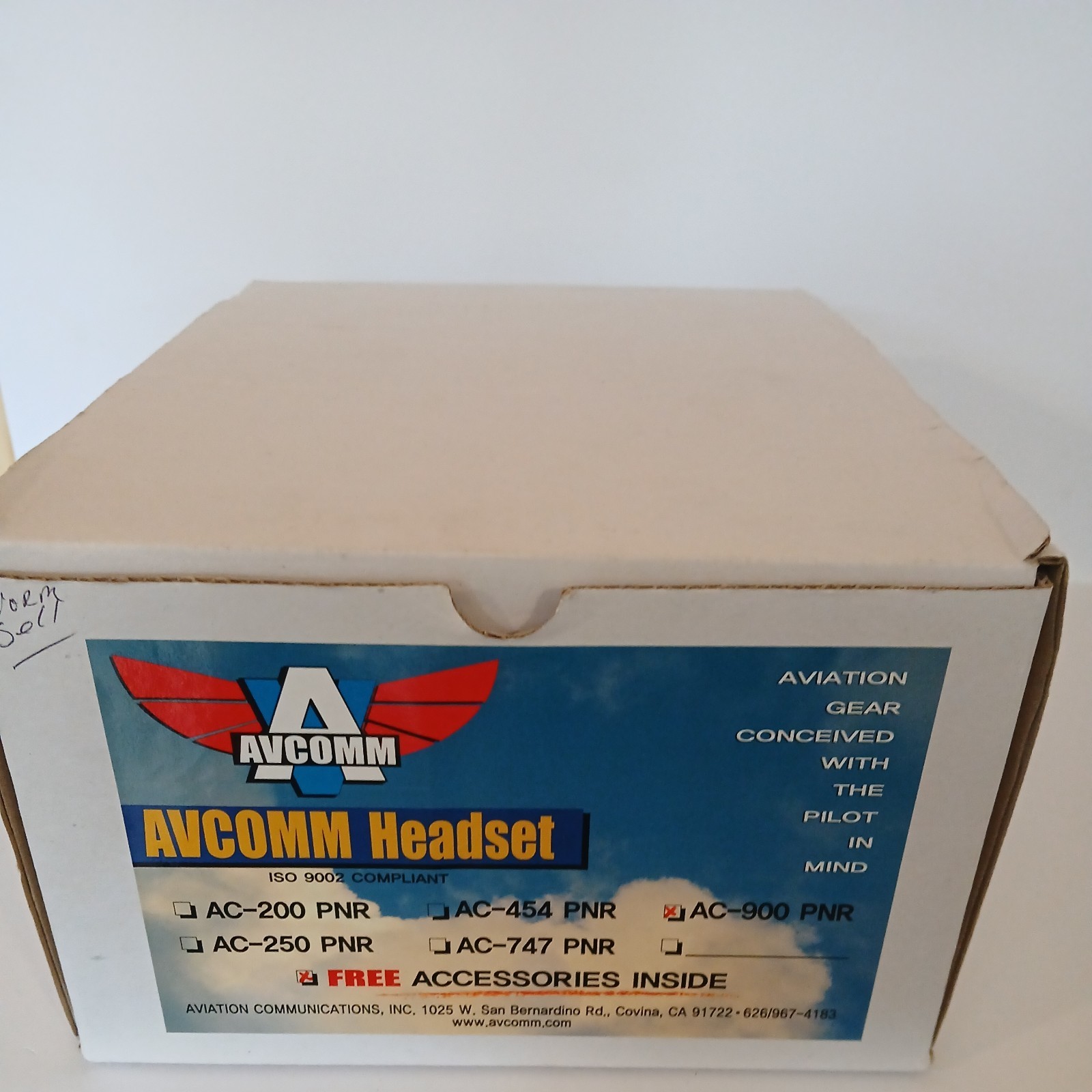Aviation Communication AvComm AC-900 PNR Stereo Aviation HEADSET READ FLAW