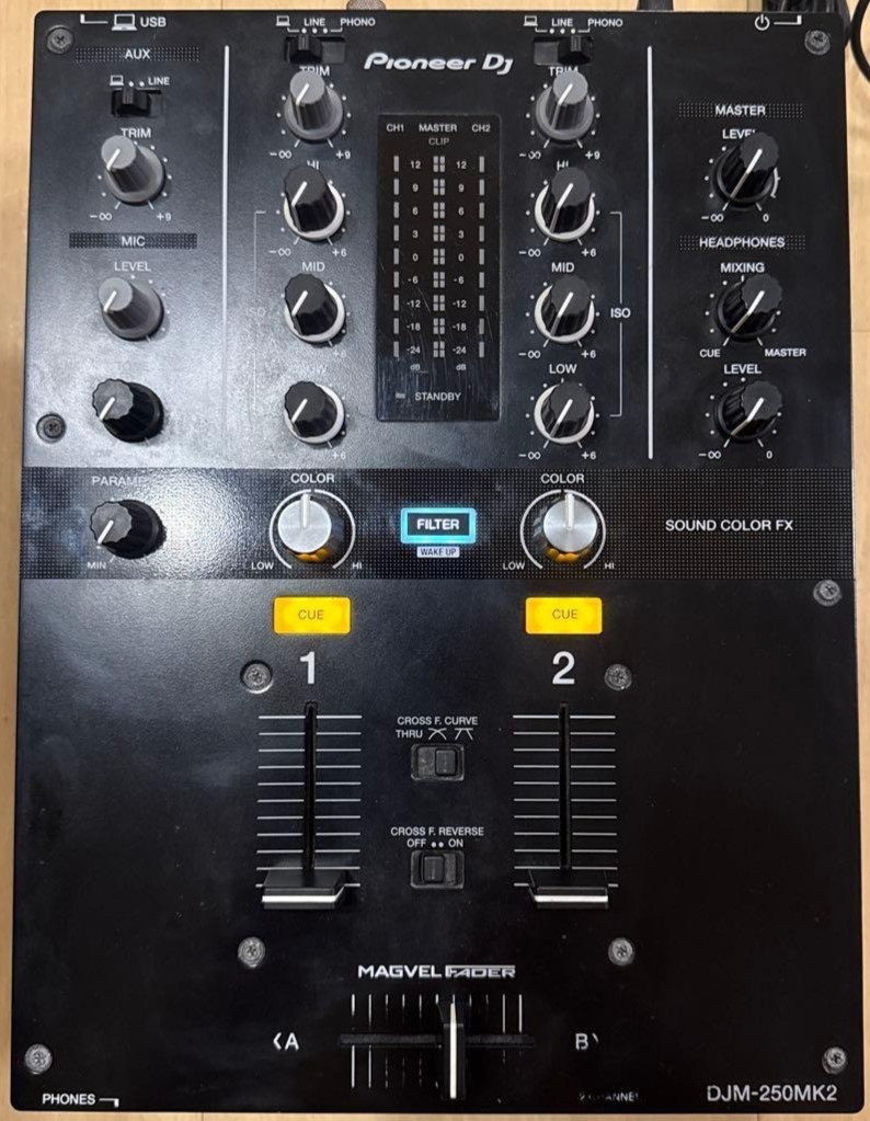 Pioneer DJ DJM-250MK2 2-Channel DJ Mixer Good GP