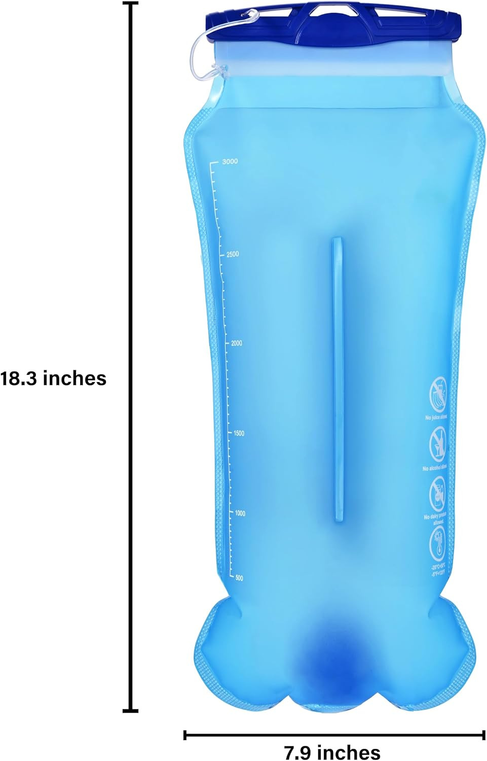 Hydration Bladder 2L-3L with Bladder Insulator | Water Bladder for Hiking Backpa