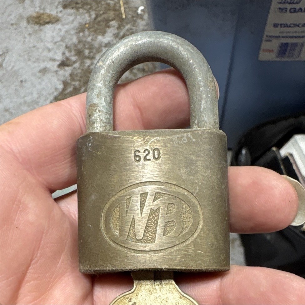 W.B. 620 Brass Keyed Alike Padlock Brass/Steel, Std Security, 2 Keys, 1pk