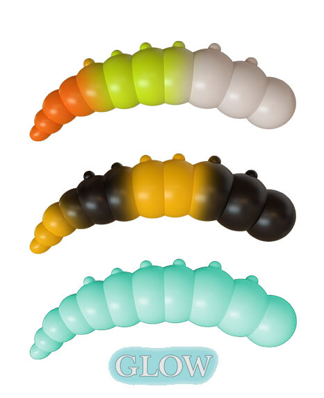 Fresh Lures Junior 1.2" Area Trout Maggot Soft Bait - Multicolor Floating Cheese