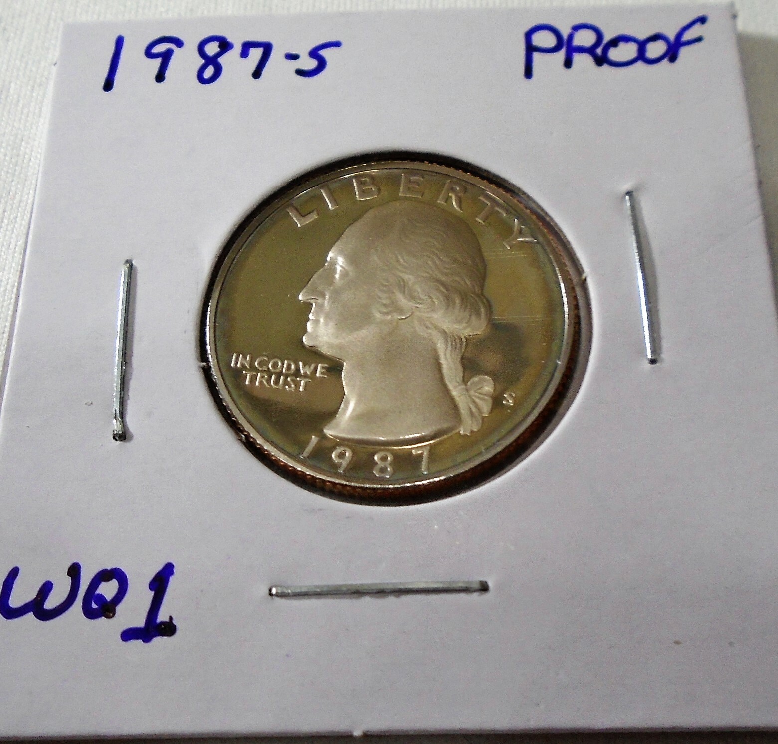 NICE 1987 s Proof  Washington Quarter Deep Cameo # WQ 1