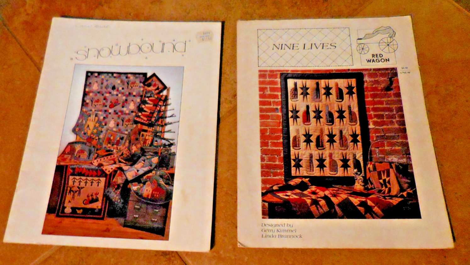 1989 Red Wagon Snowbound AND 1988 Nine Lives Quilt Booklets