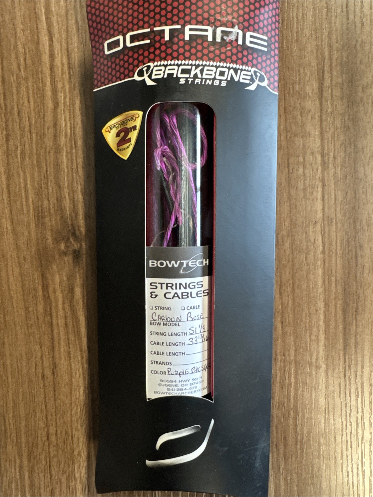 NEW Bowtech Carbon Rose Octane Brand Strings - STR- 51 1/8" CBL-33 13/16"