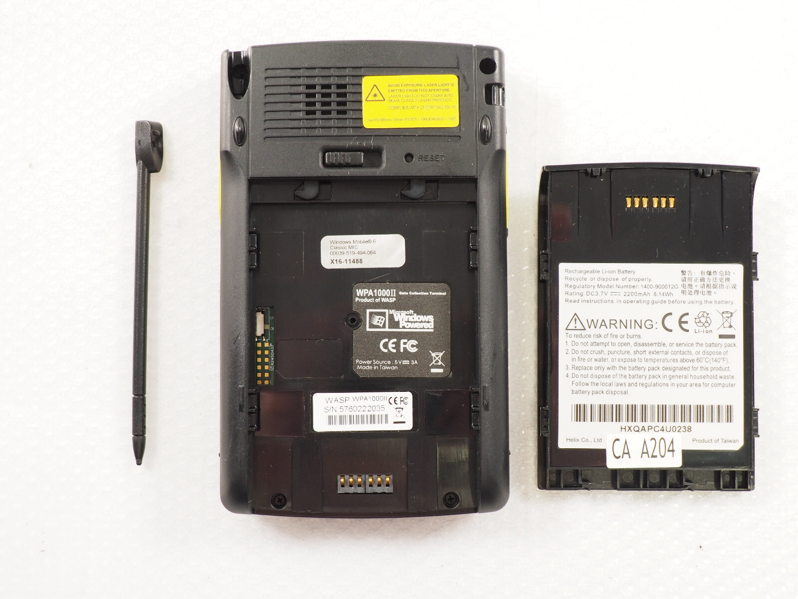 Wasp Barcode Technologies WPA1000II Mobile Computer with Stylus
