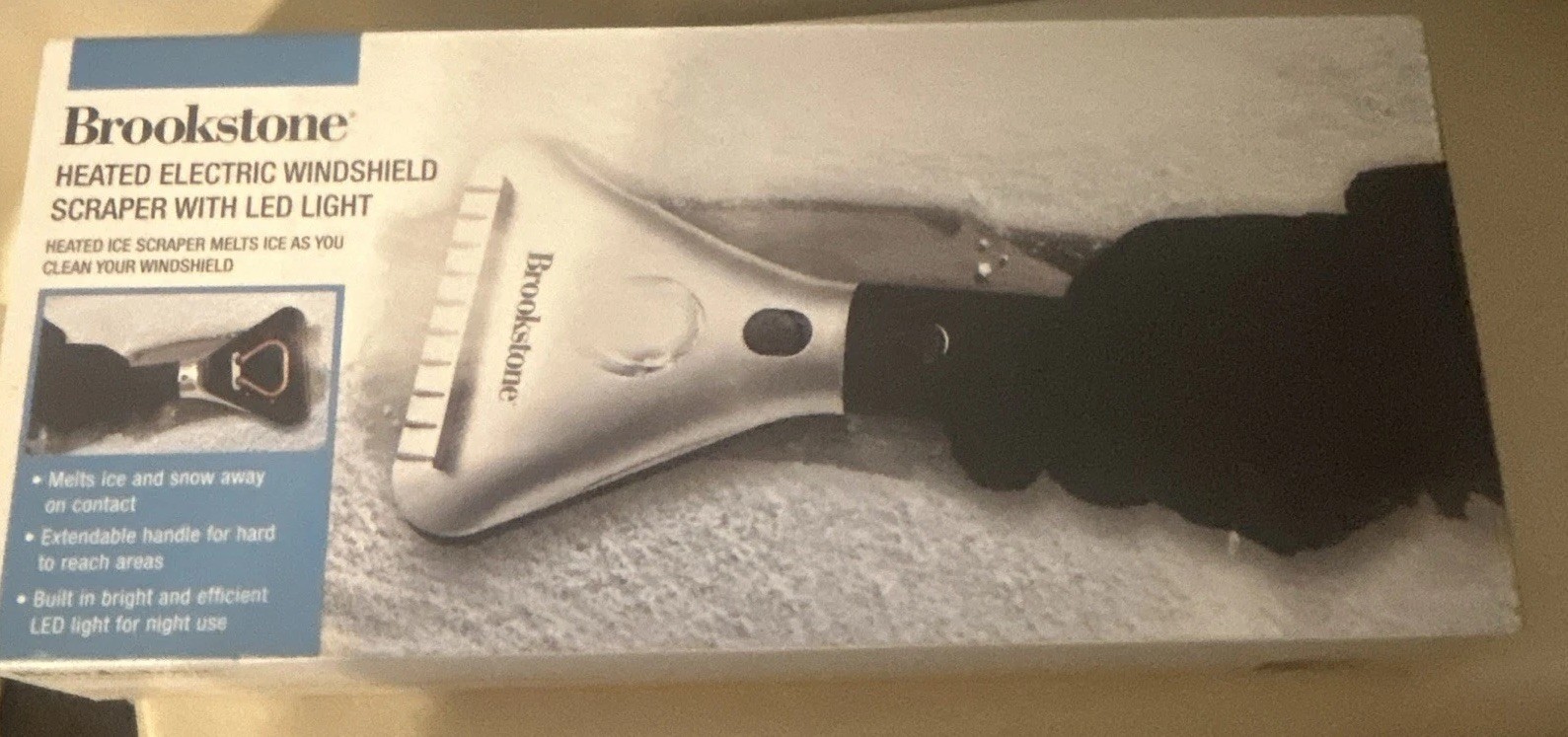 Brookstone Heated Electric Windshield Scraper With LED Light