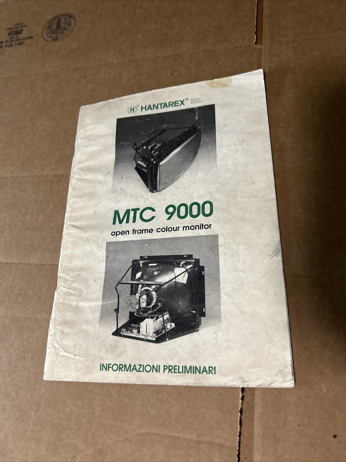 original Hantarex MTC 9000 Color Monitor video game  arcade   game manual
