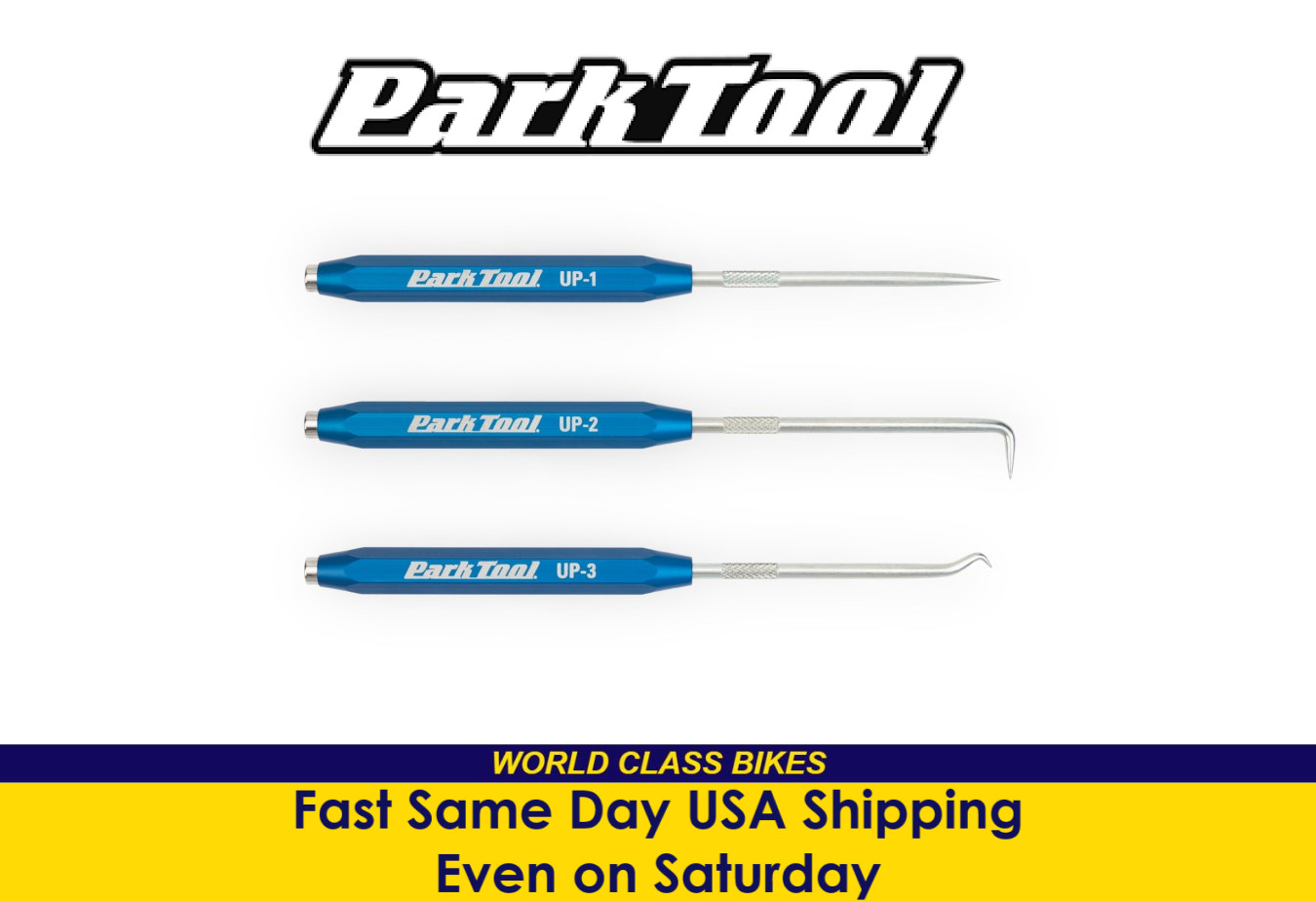 Park Tool UP-SET 3 Piece Bicyc Utility Pick Set Straight, Hook & 90 Deg Magnetic