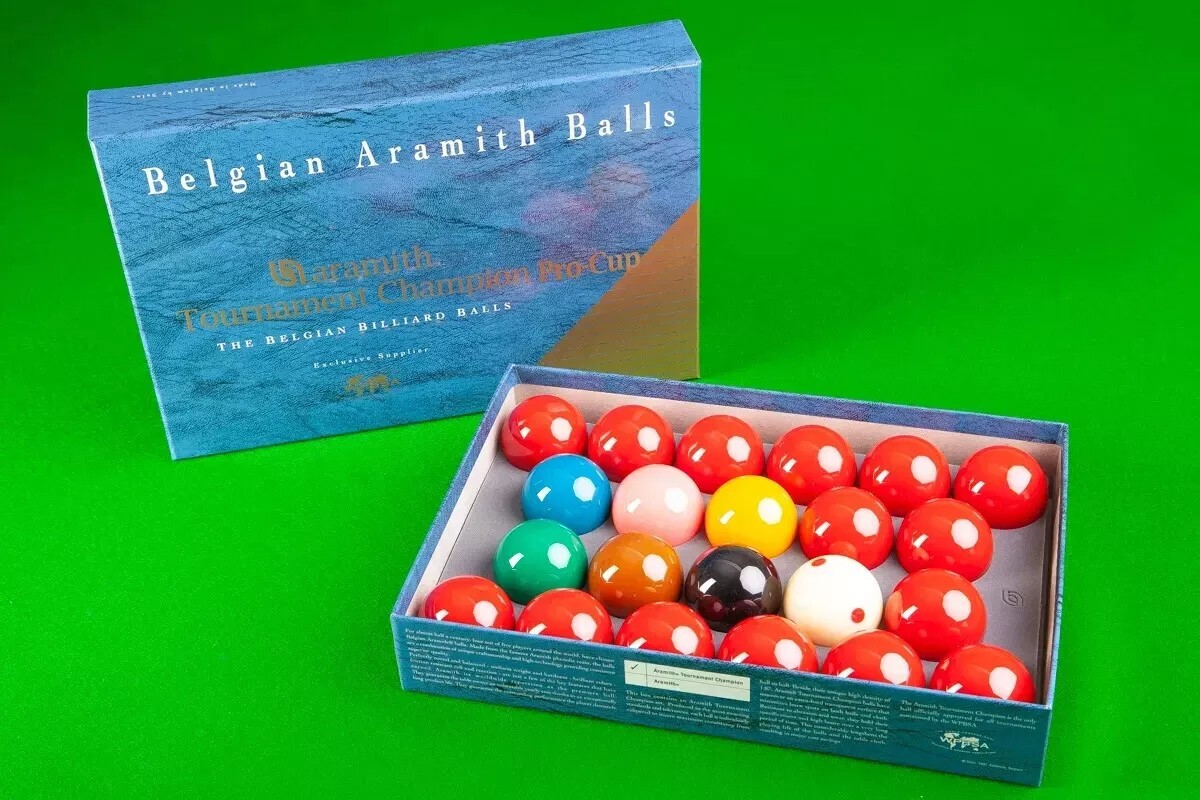 Snooker Balls Aramith Tournament Champion Set with Pro Cup Ball 52.4mm 2 1/16"