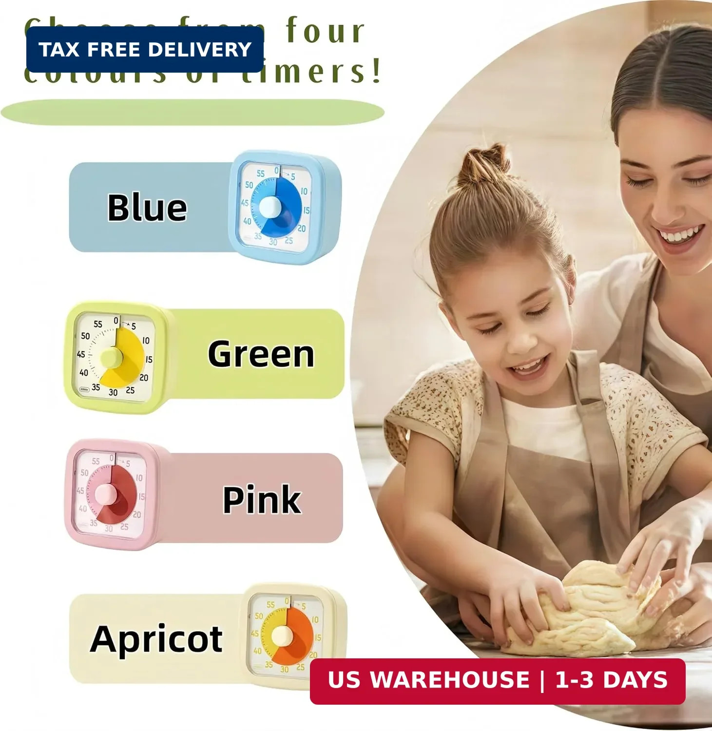 Visual Timer for Kids Timer Home - 60 Minute Kids Visual Timer for Classroom Hom