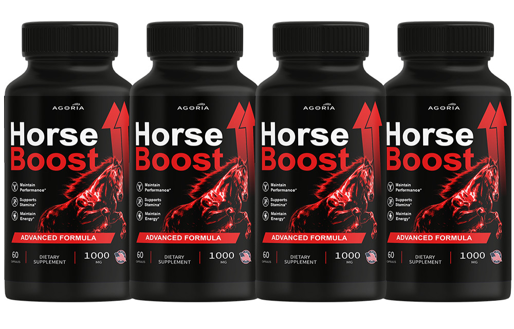 (4 Pack) Horse Boost Pills Male Health Support Formula HorseBoost 240 Capsules