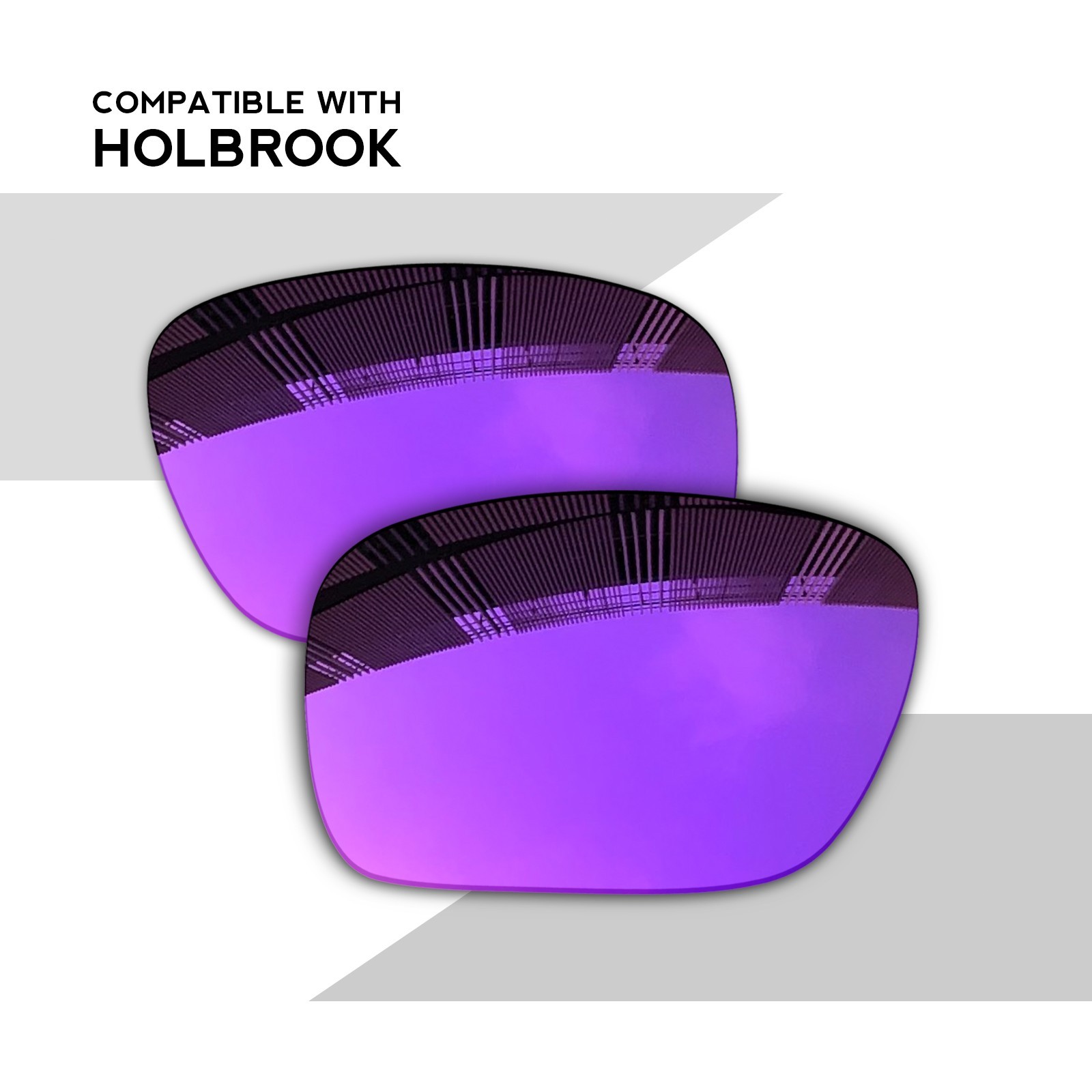 Wholesale POLARIZED Replacement Lenses For-Oakley Holbrook OO9102 Purple Frame