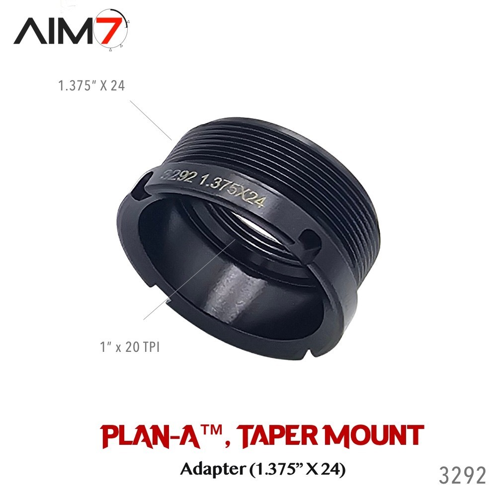 AIM7 1.375x24 HUB Bravo to Plan A DIRECT Mount Adapter SUS303 (1 Pcs)
