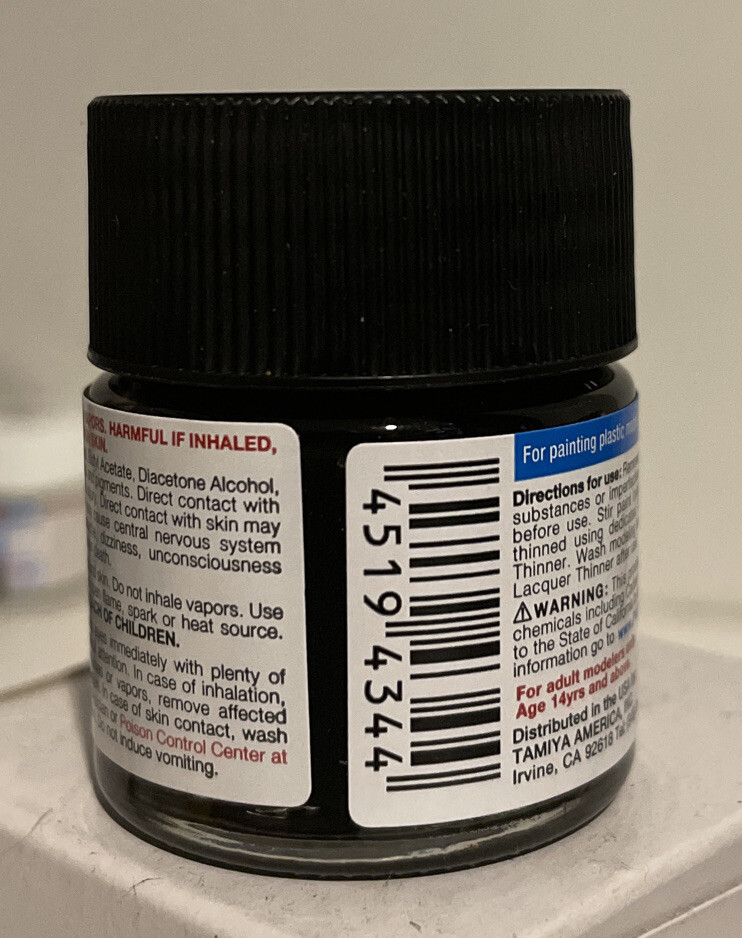 Tamiya LP-3 Flat Black Lacquer Paint (10ml) [TAM82103]