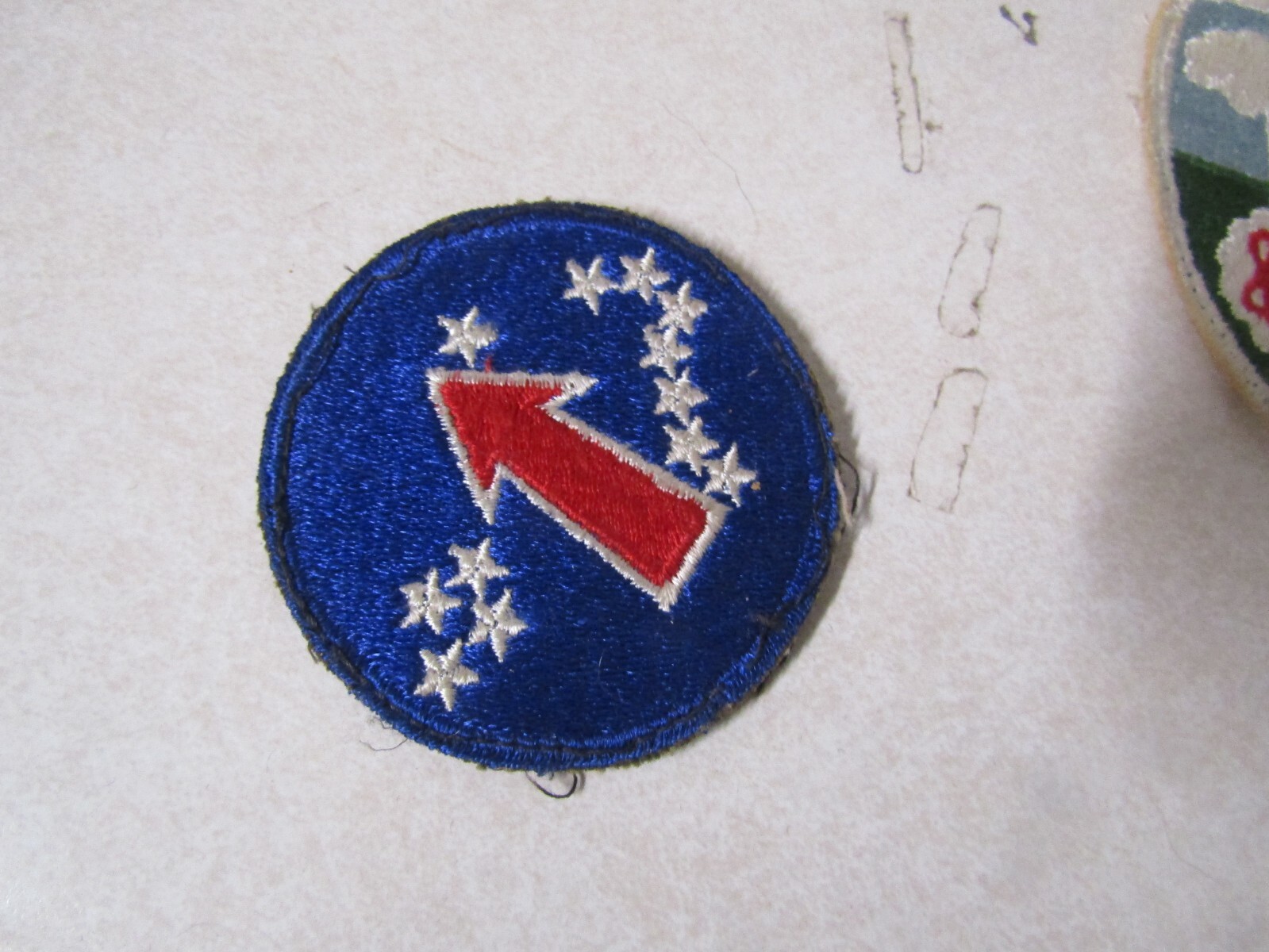 MILITARY PATCH OLD ORIGINAL WW2 ERA US ARMY PACIFIC OCEAN AREA #3