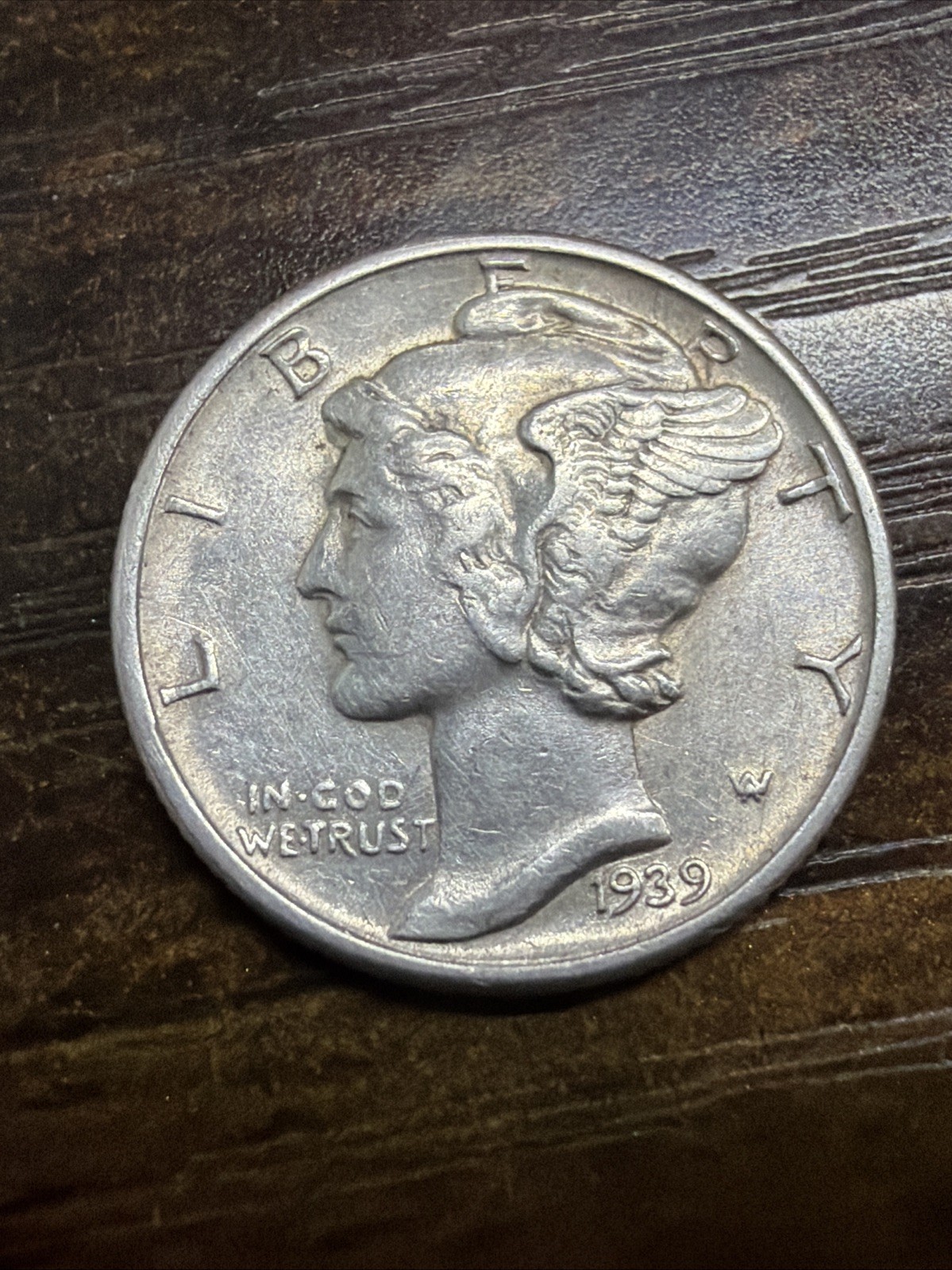 1939 AU Mercury Dime - Actual Silver Coin Higher Grade Same Day Shipping Free