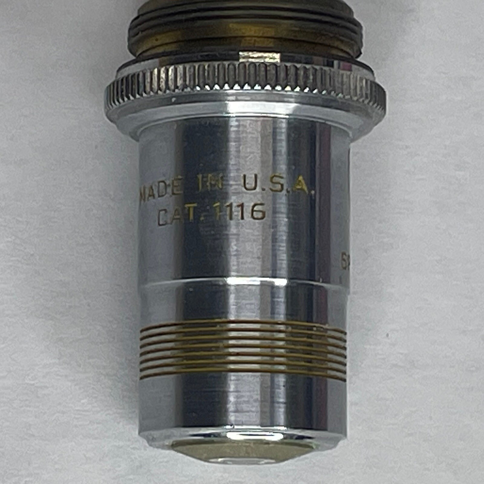 Vtg American Optical Spencer Cat. 1116 45x N.A. .66 Microscope Objective Lens