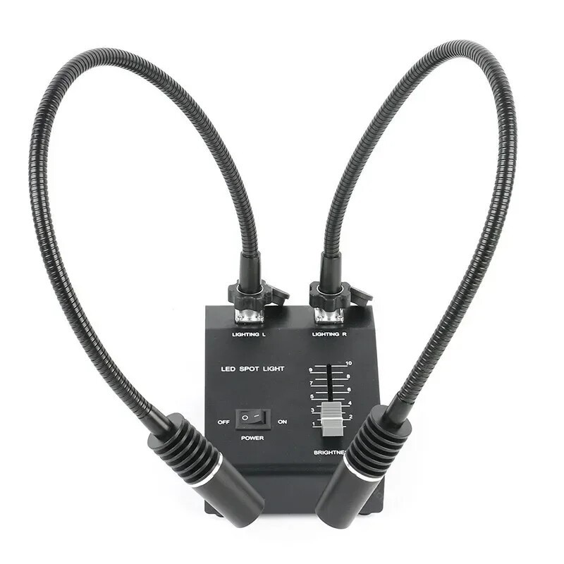 Gooseneck Light Body Microscope Twin Light Illumination LED Cold Light Source