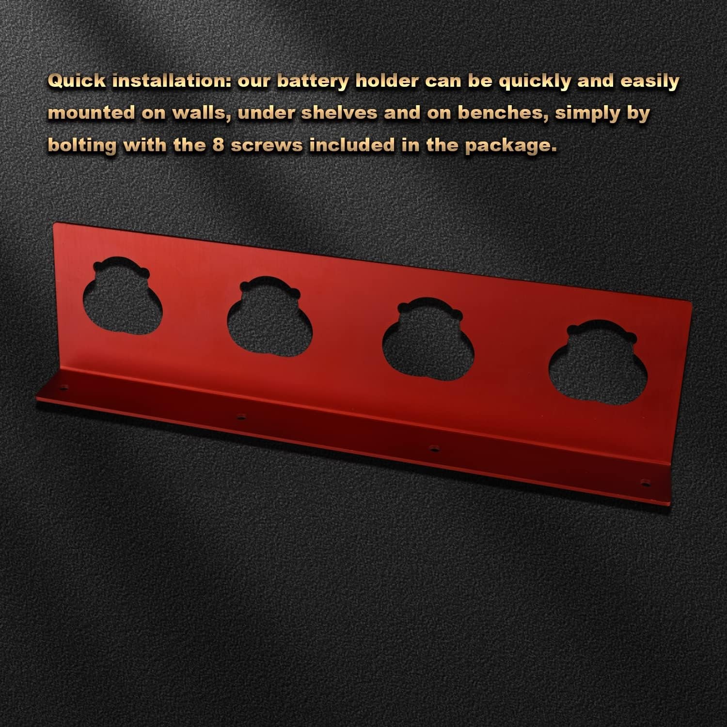 Battery Holder for Milwaukee M12, Storage 2, Red