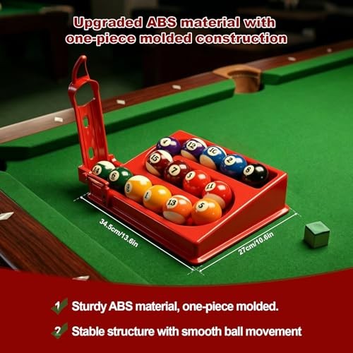 Billiards Training Rack Pro, Portable Billiards & Snooker Training Rack, red