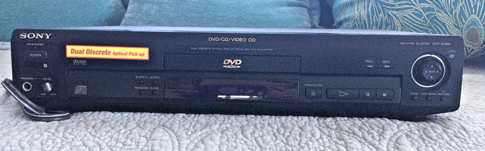 Sony DVP-S300 Dual Discrete Optical Pick Up Digital Video DVD/CD/VIDEO CD Player