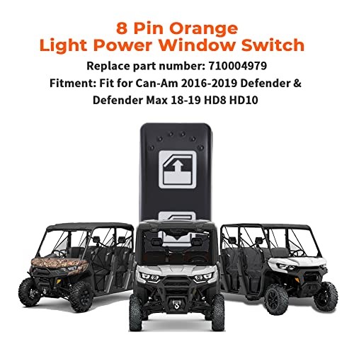 Left Hand Driver Power Window Switch for Can-Am 2016-2020 Defender & 3 Pack
