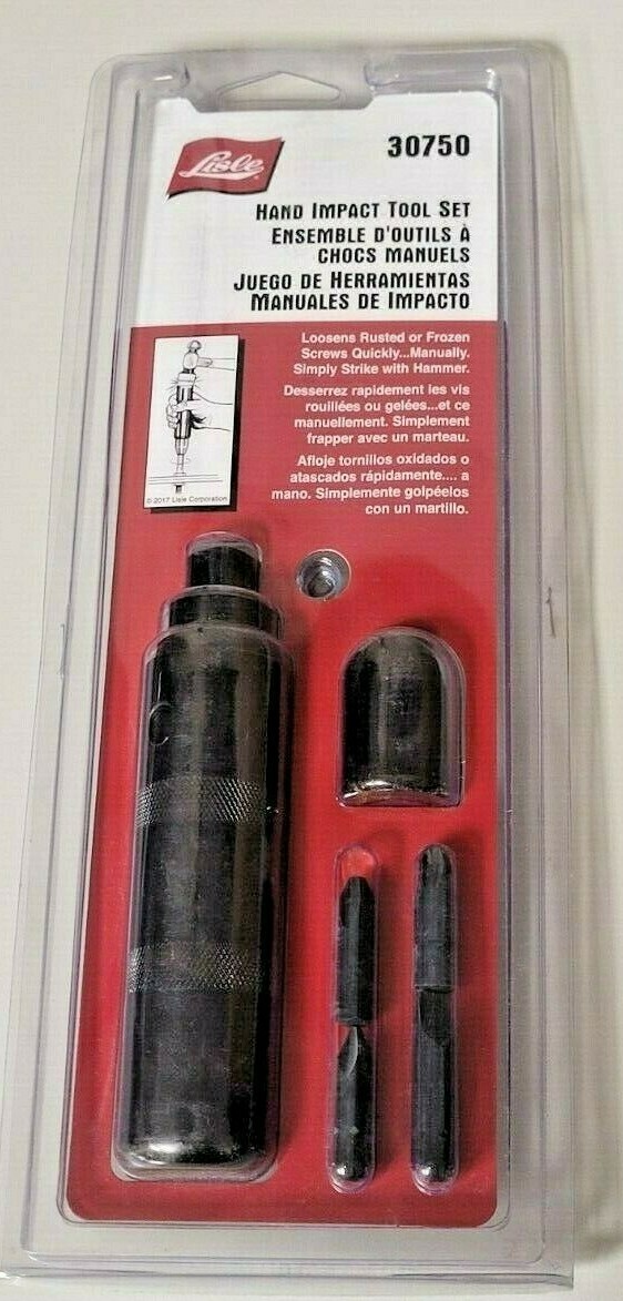 30750 Lisle 1/2" Drive Hand Impact Driver Tool Set Loosens Rusted Screws
