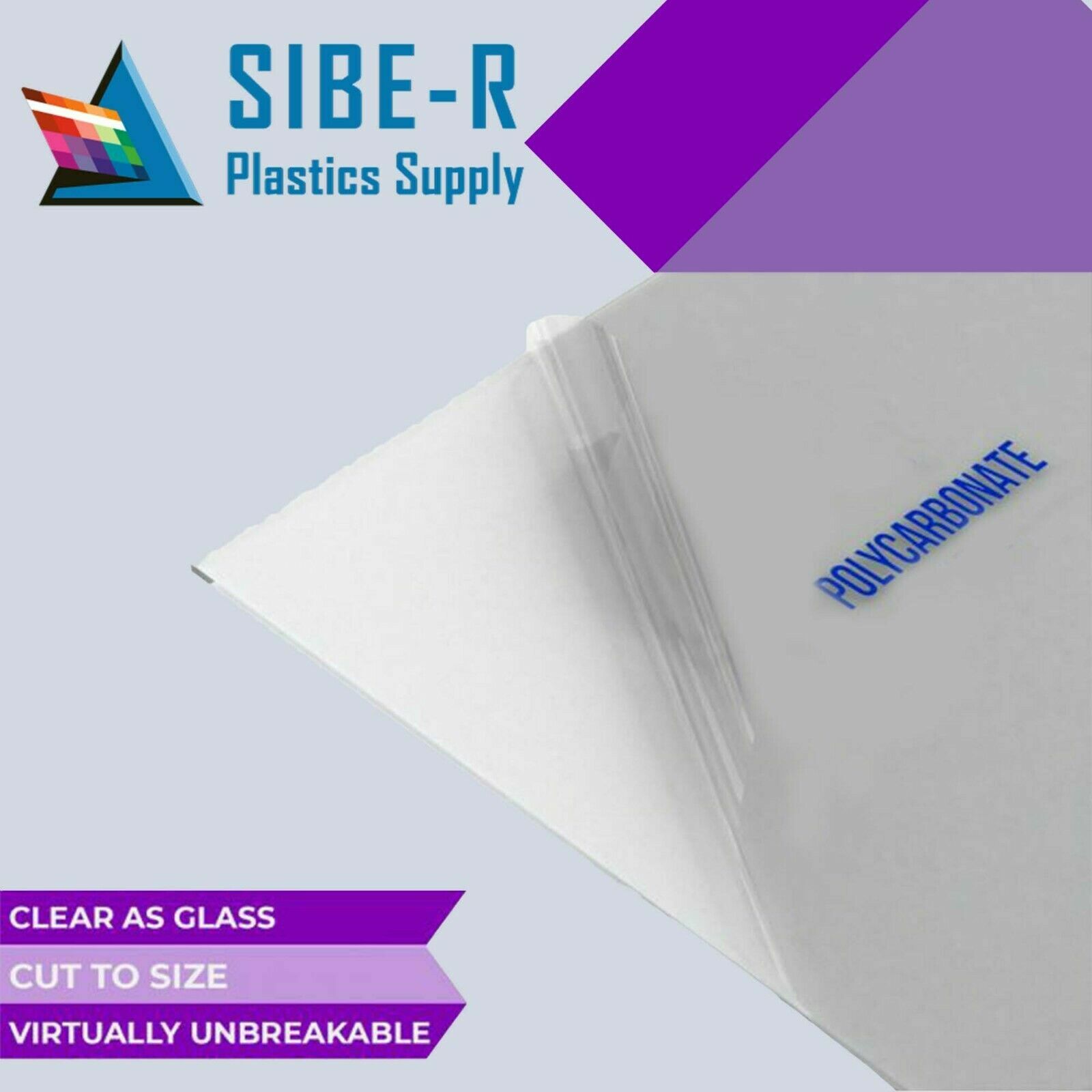 POLYCARBONATE CLEAR PLASTIC SHEET 0.010" VACUUM FORMING YOU PICK SIZE