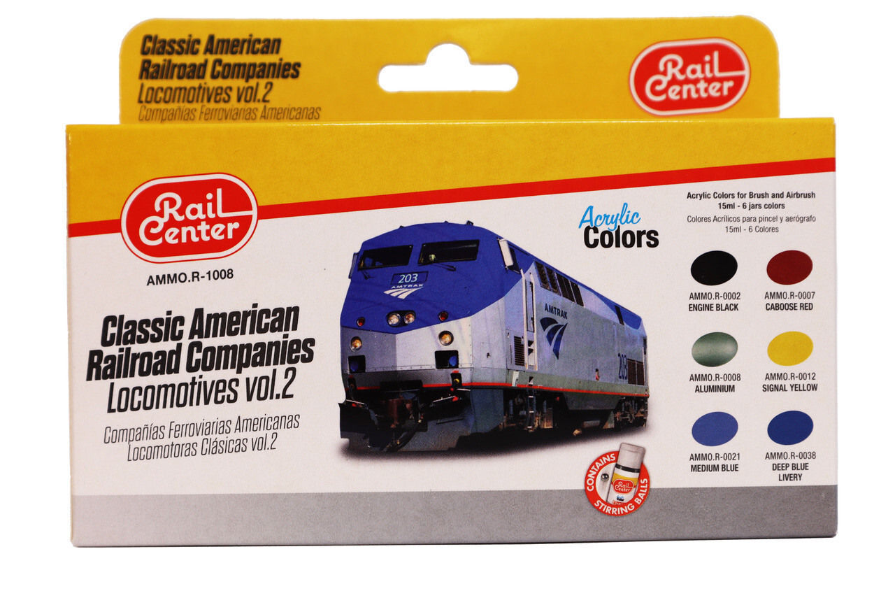 AMMO MIG Rail Center Paint Classic American Railroads Vol2 Set  R-1008