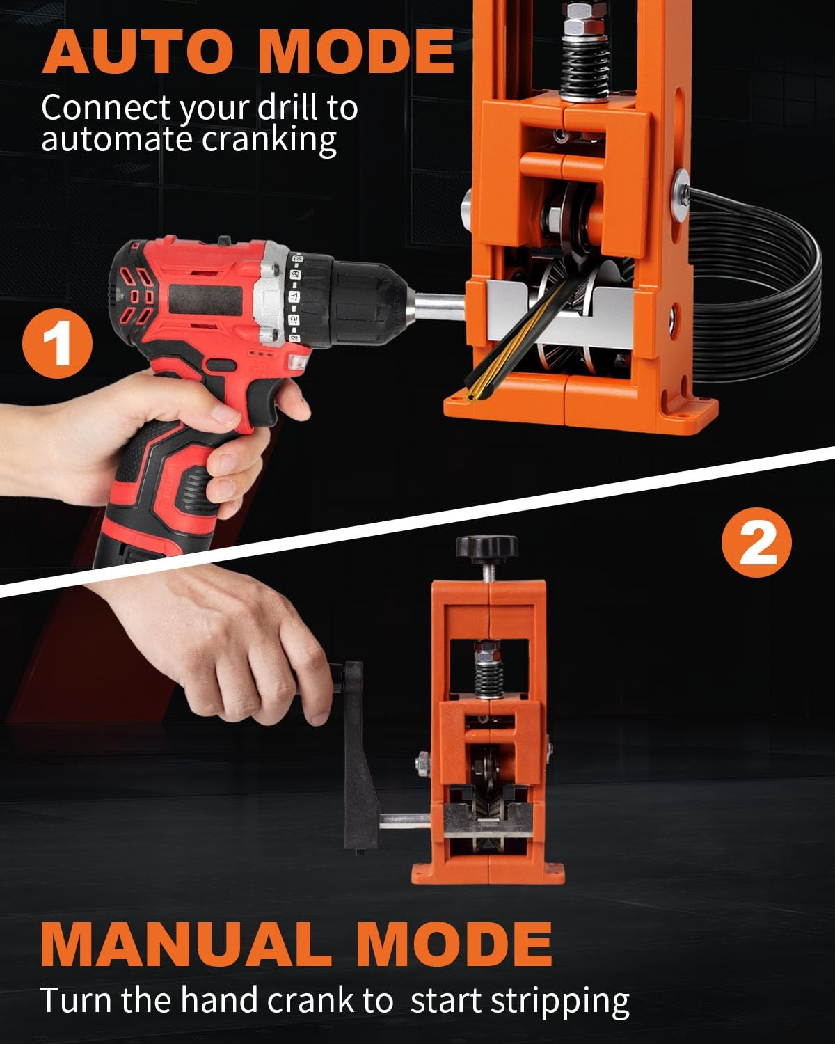 Wire Stripper Machine,0.04-1 Inch Scrapping Copper Wire Peeler Machine, Drill...
